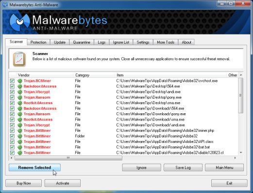 malwarebytes virus removal checklist